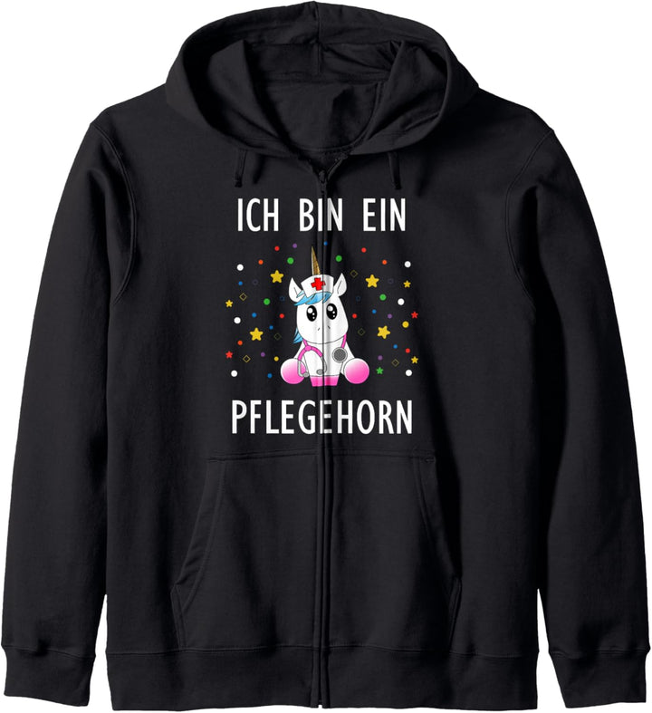 Ich bin ein Pflegehorn Einhorn Krankenschwester Kapuzenjacke