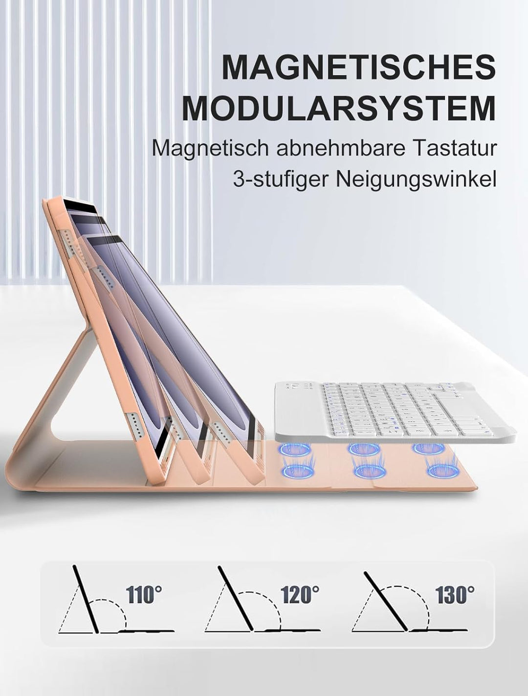 JADEMALL DE Tastatur Hülle für Samsung Galaxy Tab A9 Plus 2023 11 Zoll (SM-X210/X215/X216) - Abnehmb