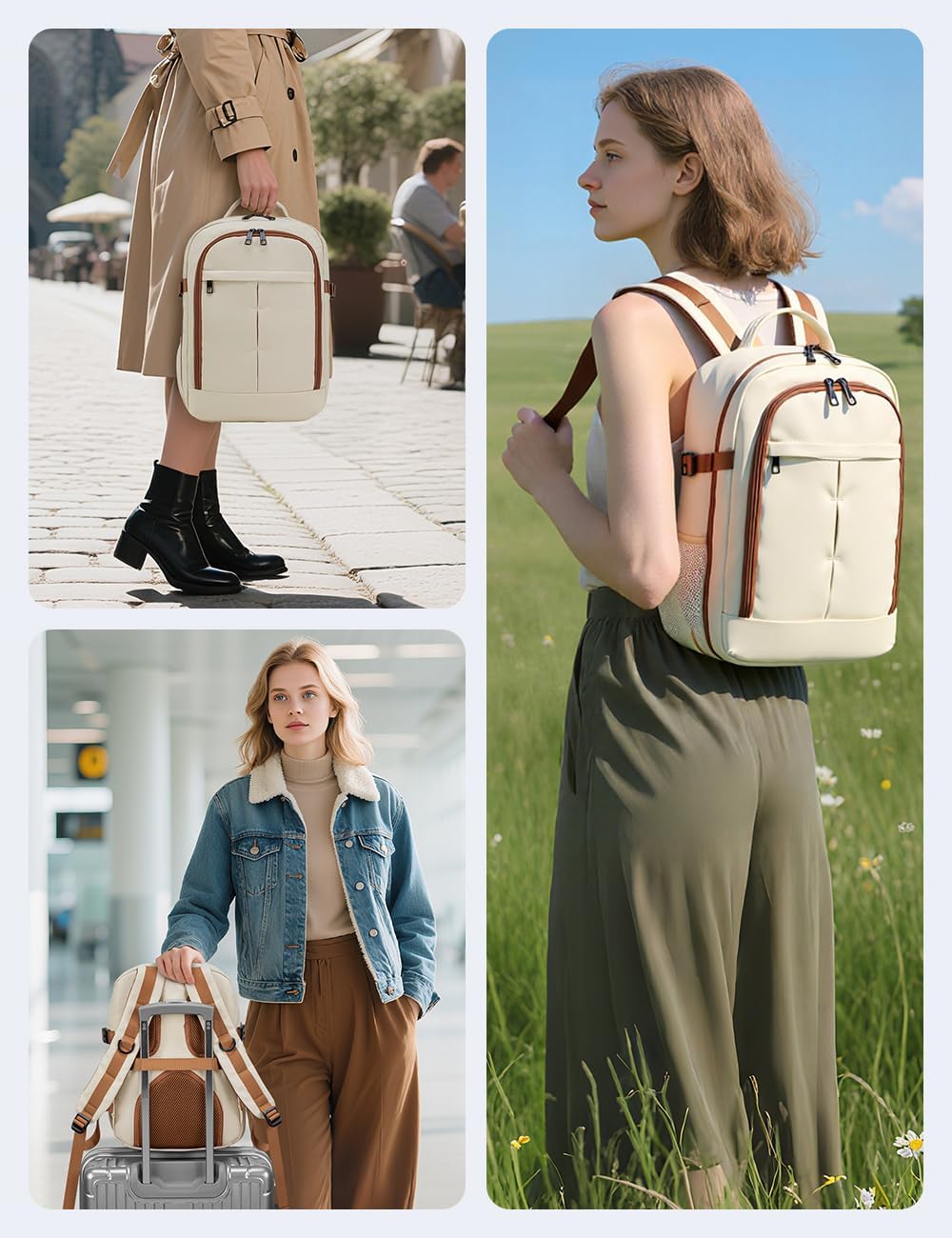 BAGZY 40x30x15cm Handgepäck Rucksack für British Airways jet2 Air France Reiserucksack Flugzeug 14 Z
