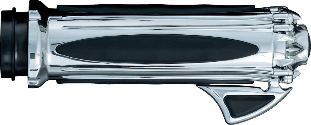 Kuryakyn 1 Paar Premium Lenkergriffe mit Zombie Endkappen und Drosselklappe Boss für Doppelzug Gashe