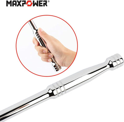 MAXPOWER 2 in 1 Gelenkgriff Drehgriff mit 1/2" und 3/8" Antriebskopf, 600mm/24 Schiebegriff mit Gele