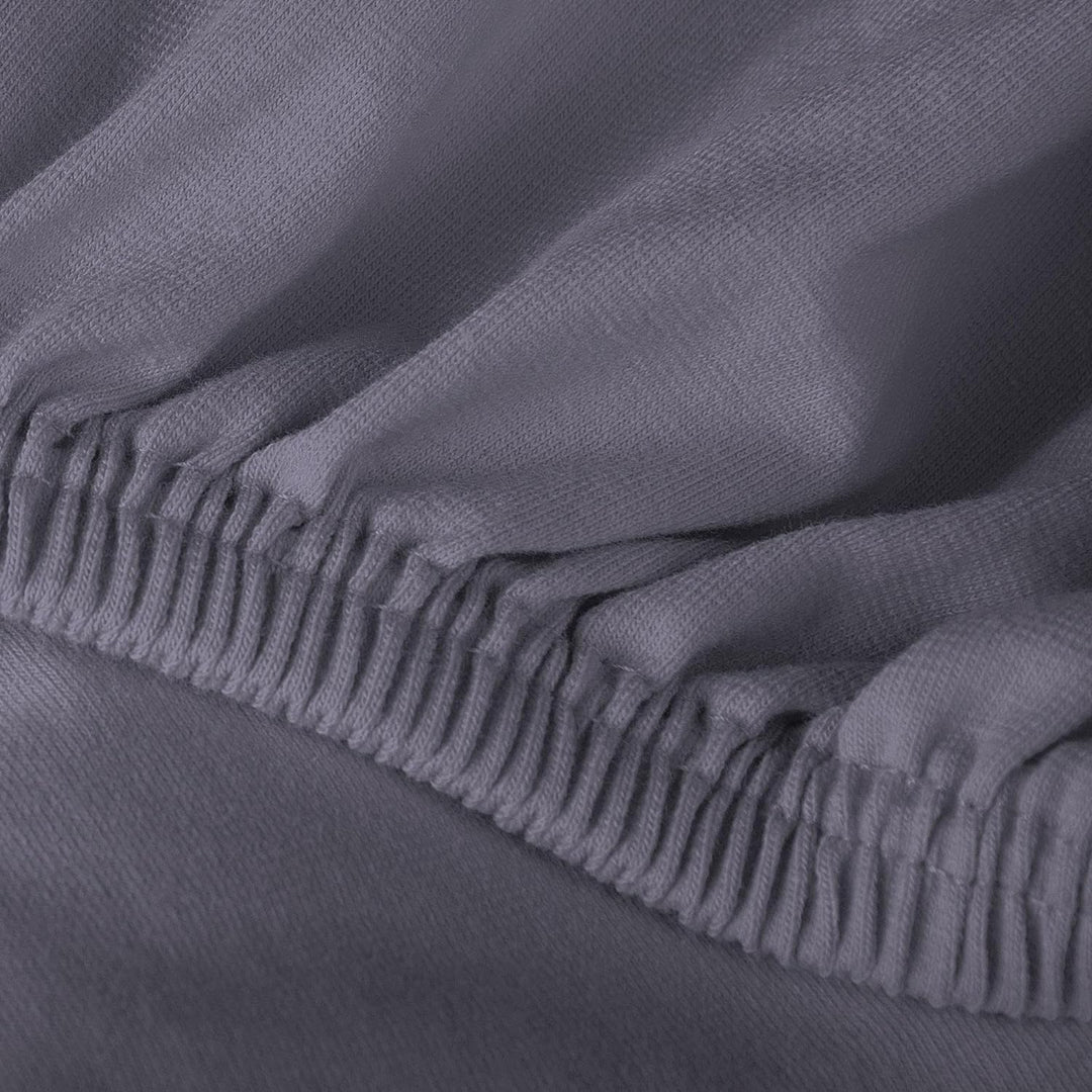 aqua-textil Exclusiv Spannbettlaken 90x200-100x220 cm dunkel grau Jersey Baumwolle 230g/qm Spannbett