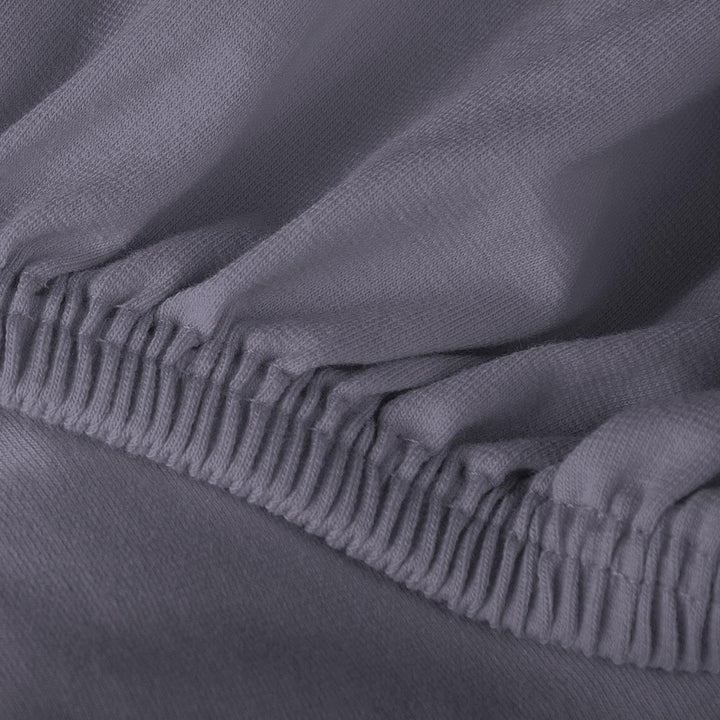 aqua-textil Exclusiv Spannbettlaken 90x200-100x220 cm dunkel grau Jersey Baumwolle 230g/qm Spannbett