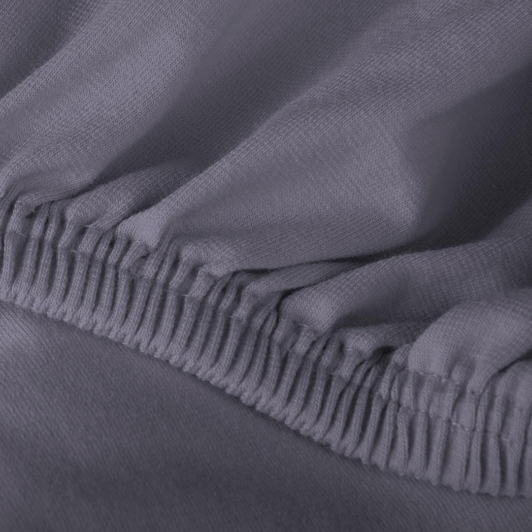 aqua-textil Exclusiv Spannbettlaken 140x200-160x220 cm dunkel grau Jersey Baumwolle 230g/qm Spannbet