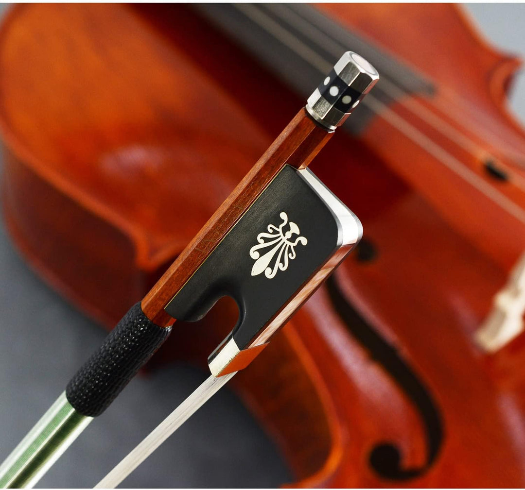 vingobow 4/4 Grösse Pure Silber montiert Pernambuco Cello Bogen für concetro Level. ausgewogen warme
