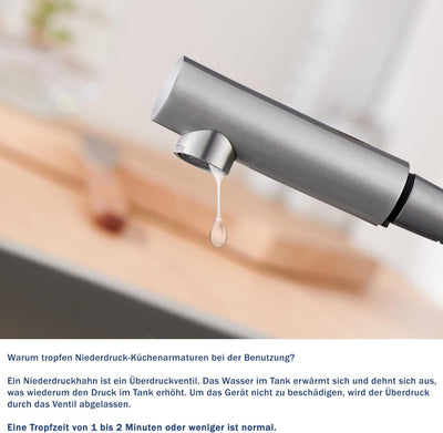 Niederdruck Armatur Küche Ausziehbar DETBOM,Küchenarmatur Ausziehbar Niederdruck Magnet Andocken,Mis