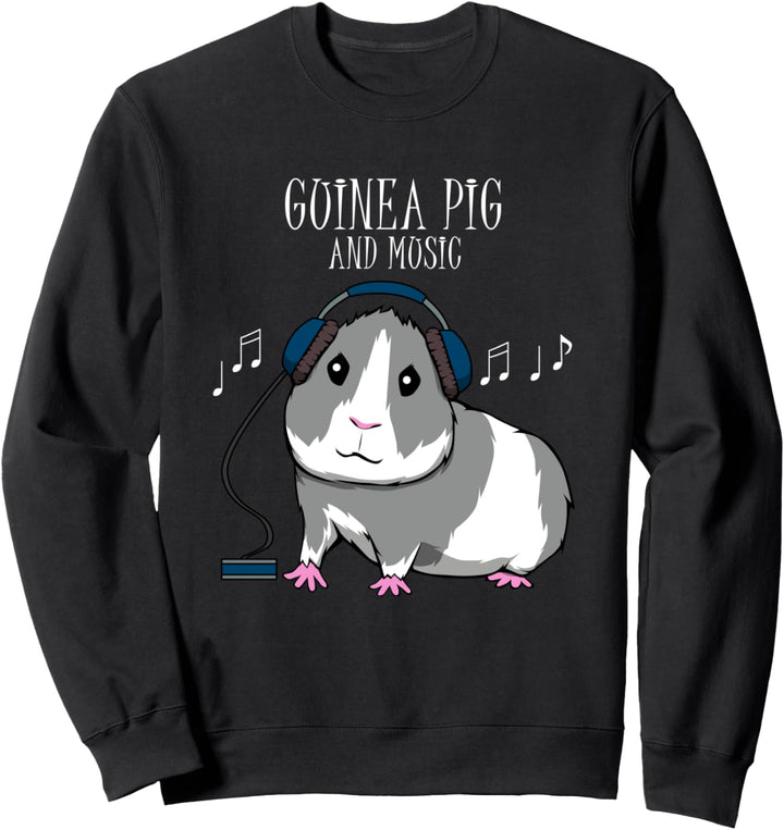 Meerschwein und Musik Ironisch Nagetier Sweatshirt