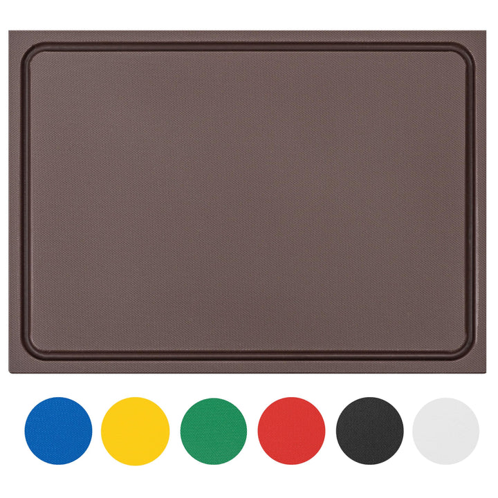 Muvell stabiles Schneidebrett Kunststoff | Braun 60x40x2 cm | Spülmaschinenfest, EXTRA dick, messers