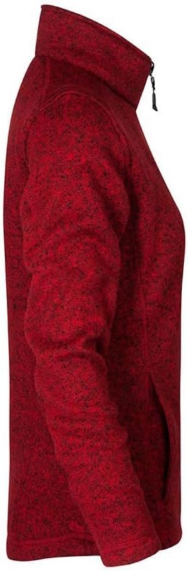 Strick-Fleece Jacke C+ Damen, Rot-Melange, S