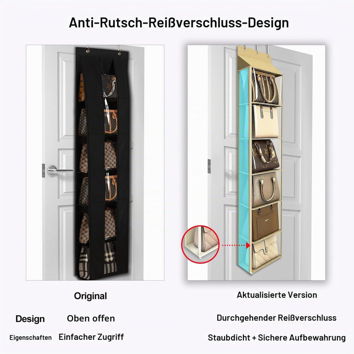 Lirex Geldbörsen-Organizer, 6 Taschen Handtaschen-Organizer mit Reissverschluss zum Aufhängen, für S