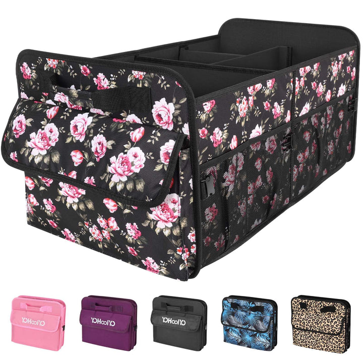 YOHOOLYO Kofferraum Organizer Faltbar 72L Auto Kofferraumtasche unterstützt 35 kg 600D Oxford-Gewebe