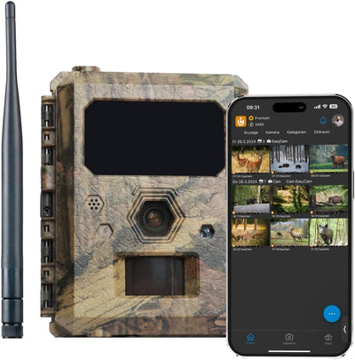 icuserver ICU CLOM EasyCam 50° Erfassungswinkel Winkel, ICU Wildkamera mit 16GB SD-Karte, 4G/LTE Int