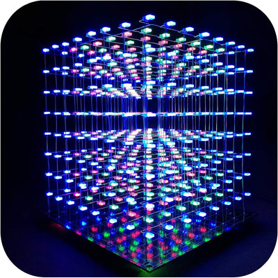 iCubeSmart 8x8x8 LED Cube Elektronik Bausatz DIY Electronic Kit DIY Löten Bausatz (3D8S-MULTI) Multi