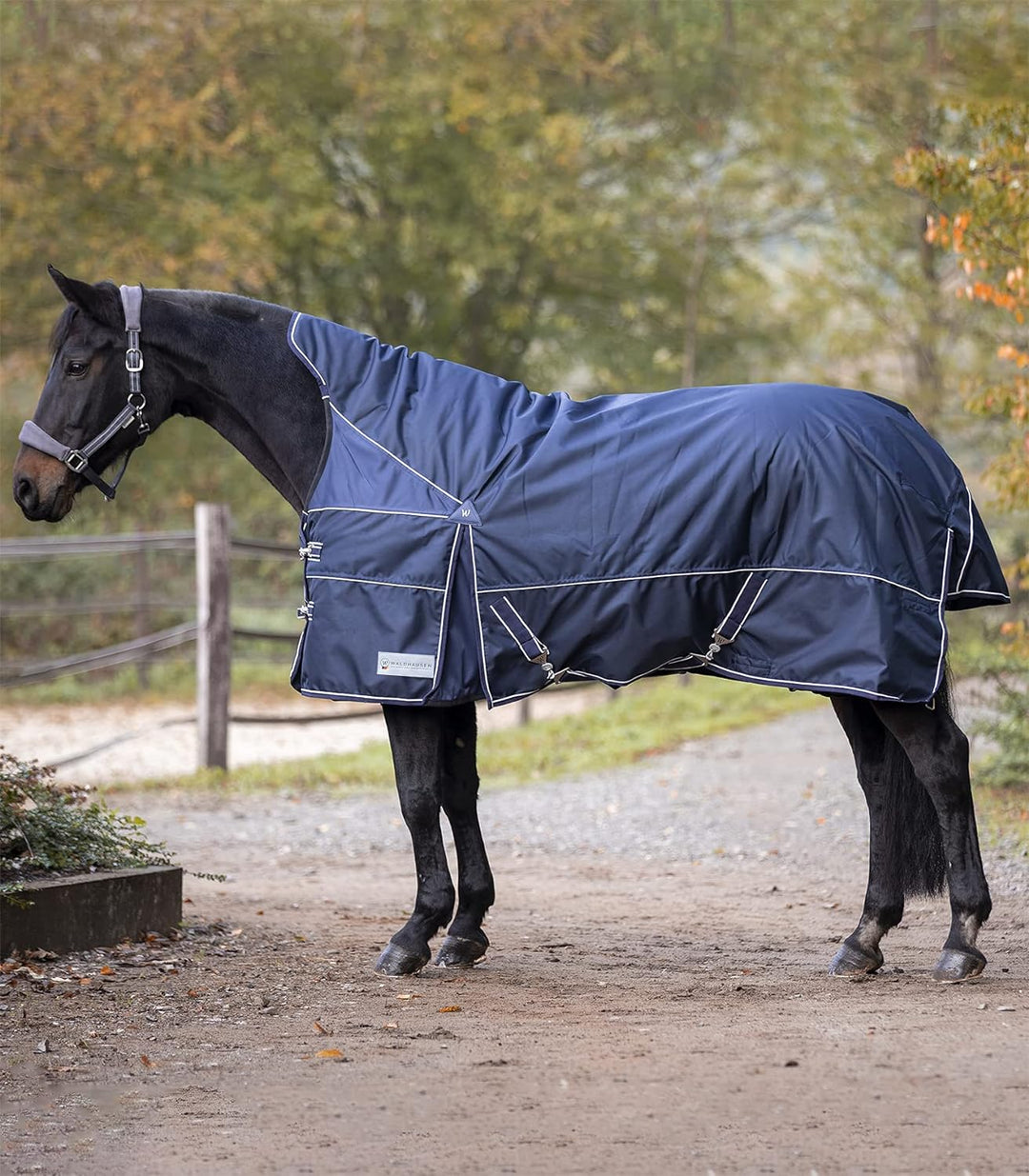 WALDHAUSEN Outdoordecke Premium, High Neck 200 g, nachtblau, 135 cm, 135 cm, blau