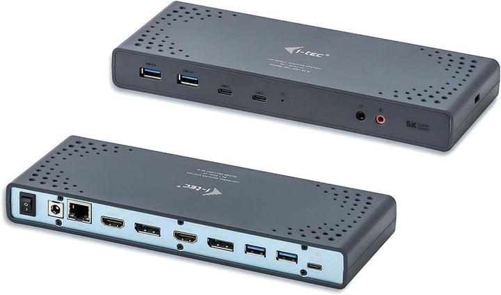 i-tec USB 3.0 / USB-C 5K Universal Docking Station (2x 4K 60Hz Video, 2x HDMI, 1x LAN, 5x USB 3.0, 1