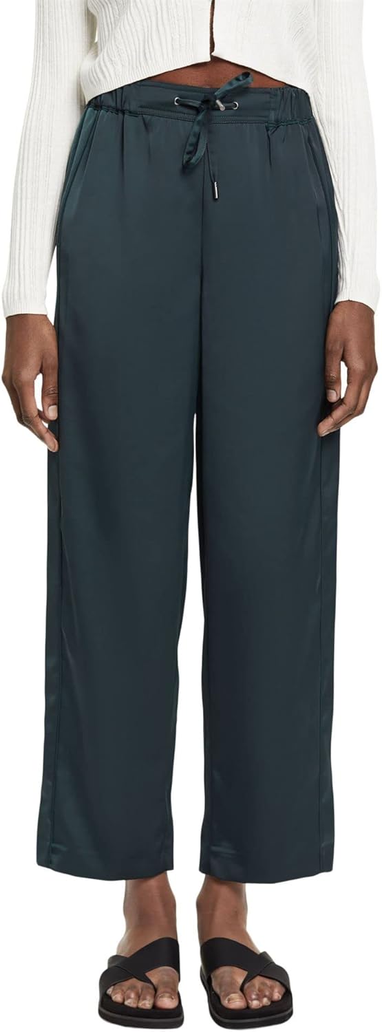 ESPRIT Satinhose mit weitem Bein 30 Dark Teal Green, 30 Dark Teal Green