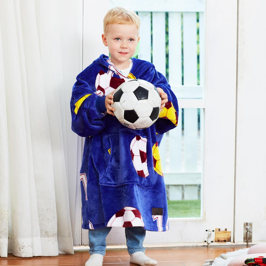 Catalonia Classy Oversize Hoodie Decke Kinder mit Ärmeln, Warm Kuscheldecke Geschenk für 110-150cm M