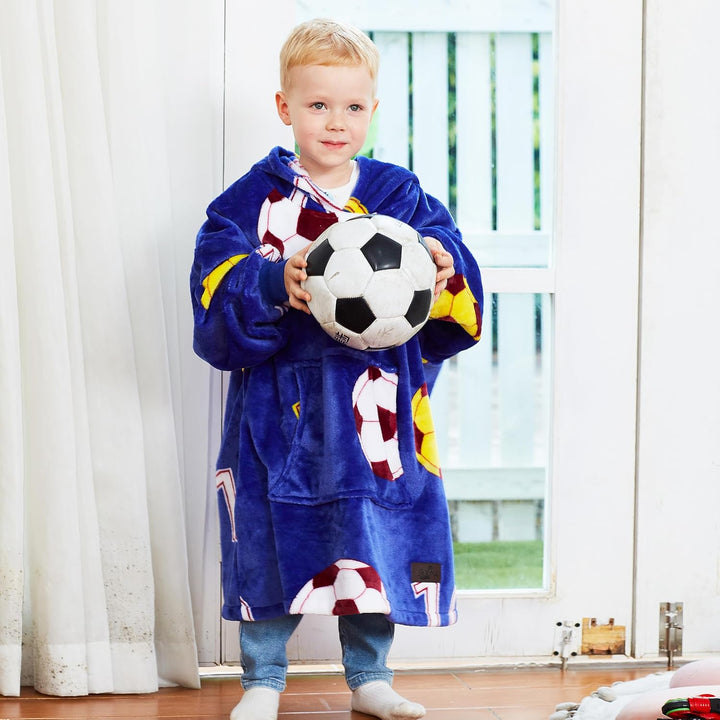 Catalonia Classy Oversize Hoodie Decke Kinder mit Ärmeln, Warm Kuscheldecke Geschenk für 110-150cm M