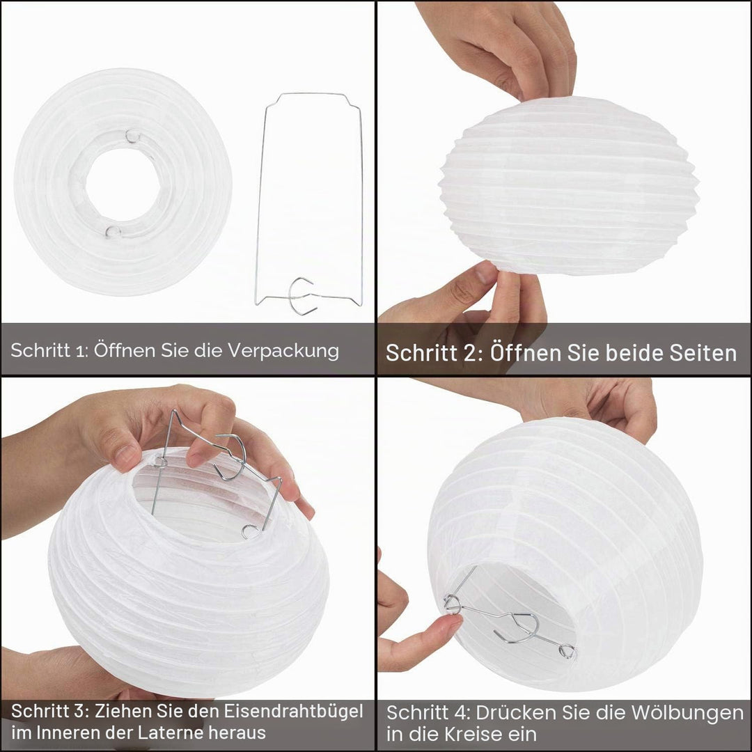 STARVAST 30 Stück Papier Laternen, Papierlampions für Hochzeiten, Geburtstage, Weihnachten, Partys u