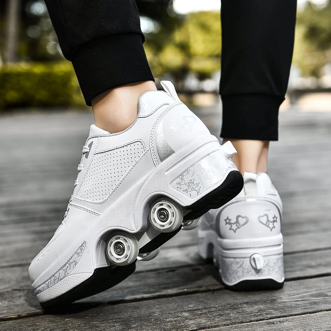 Roller Skate Shoes Rollschuhe Schuhe Mit Rollen Skateboardschuhe,Inline-Skate, verstellbar Damen Sch