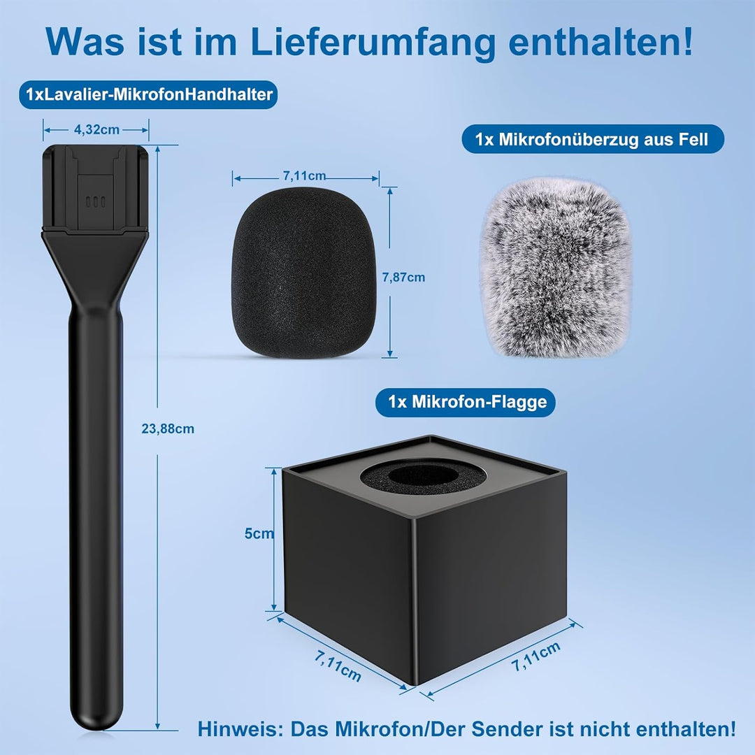 ZealSound Handheld Adapter für DJI Mic 2/Mini,Rode Wireless Go 2/3,Hollyland Lark M1/C1, Boya Mini,