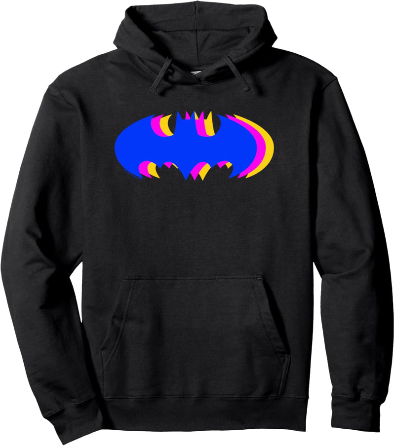 Batman Tri Colored Bat Logo Pullover Hoodie