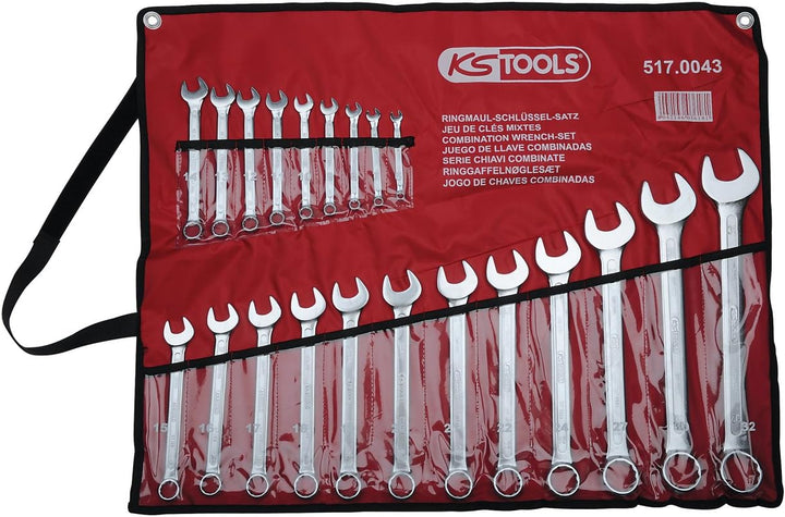 KS Tools 517.0043 Ringmaulschlüssel-Satz, abgewinkelt, 21-tlg 6-32mm