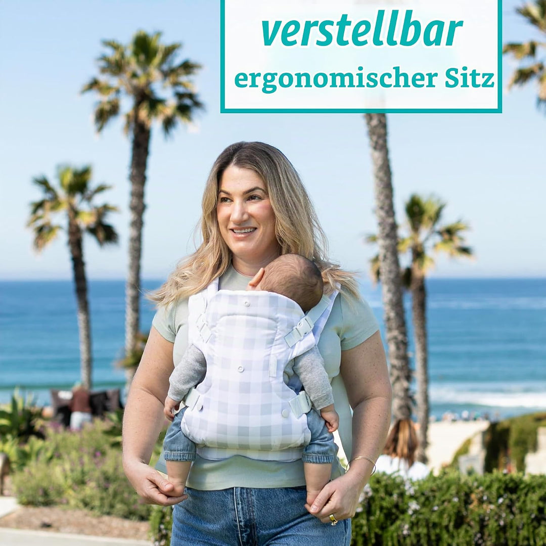 Infantino Babytrage Flip Advanced 4-in-1, Ergonomische und Umwandelbare Babytrage, Trage für Front u