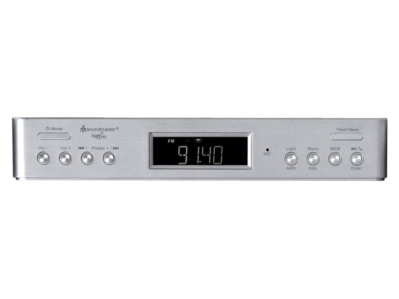 Soundmaster Highline UR2045SI Küchenradio Unterbauradio DAB+ UKW-RDS Wecker Equalizer LED Bluetooth