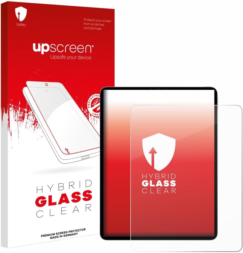 upscreen Panzerfolie Schutzfolie für Apple iPad Pro 12.9" 2022 (6. Gen.) - Schutz-Glas [Klar, 9H Kra