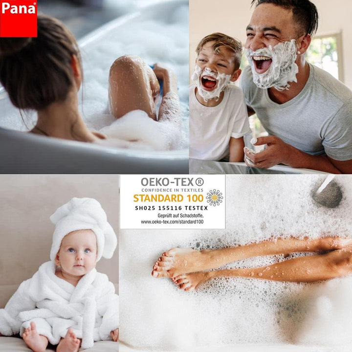 PANA® Badeteppich-Set 'Paris' • Flauschige Vorleger für Badezimmer und WC • Badezimmervorleger • Che