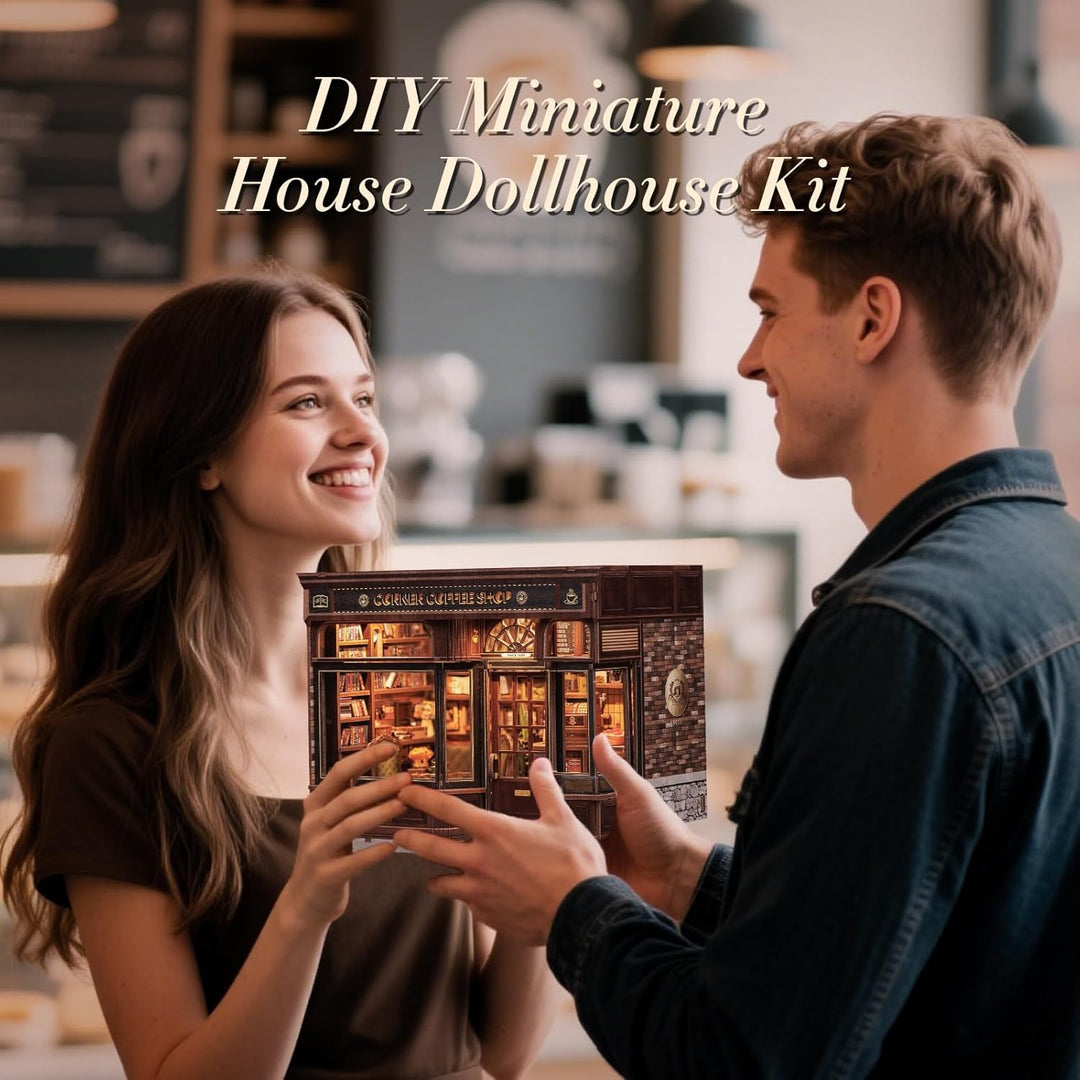 CUTEBEE Book Nook Kit - DIY Miniatur Haus Puppenhaus Booknook 3D Holzpuzzle Bibliothek mit Staubschu