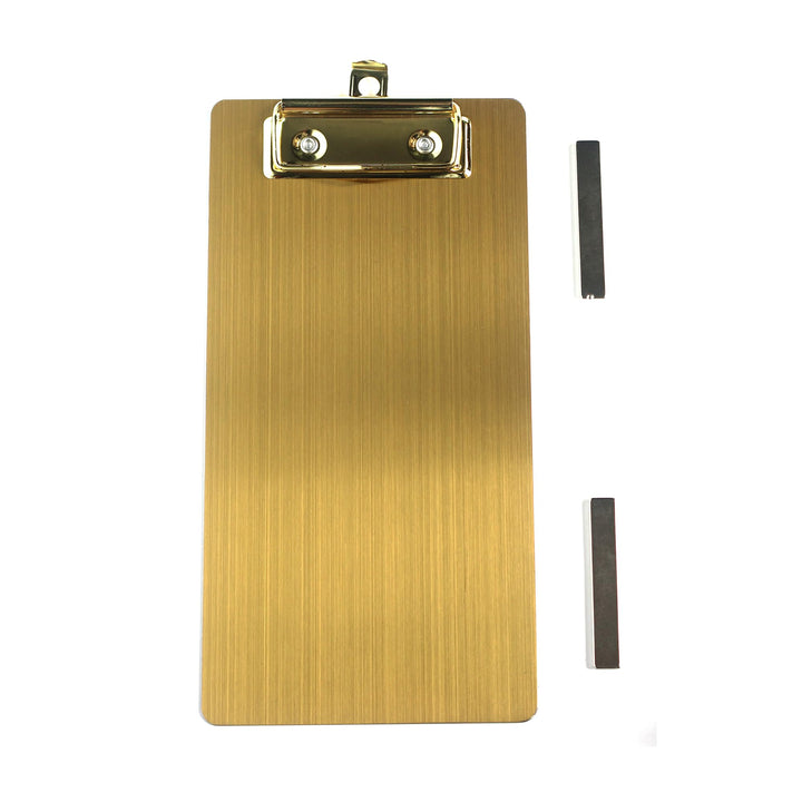 Magnetische Klemmbretter aus Edelstahl, Metallklemmbretter mit flachem 304-Clip, schwarze Tafeln für