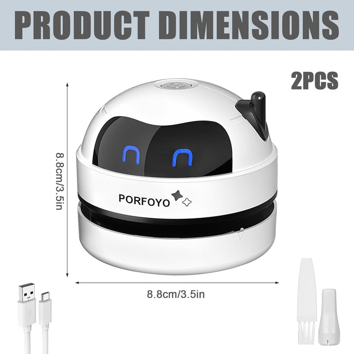 Tischstaubsauger, 2 Stück Mini Staubsauger, Tragbar Tischstaubsauger, Tisch Staubsauger USB Wiederau