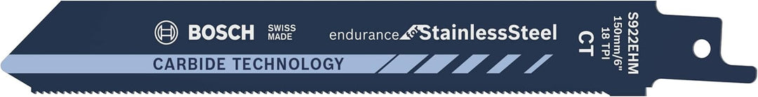 Bosch Professional Säbelsägeblatt S 922 EHM Endurance for Stainless Steel (für Edelstahl, 150 x 19 x