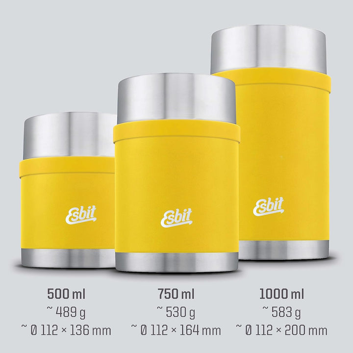 Esbit Thermobehälter Sculptor für Essen - Warmhaltebehälter 500 ml in Sunshine Yellow - aus Edelstah
