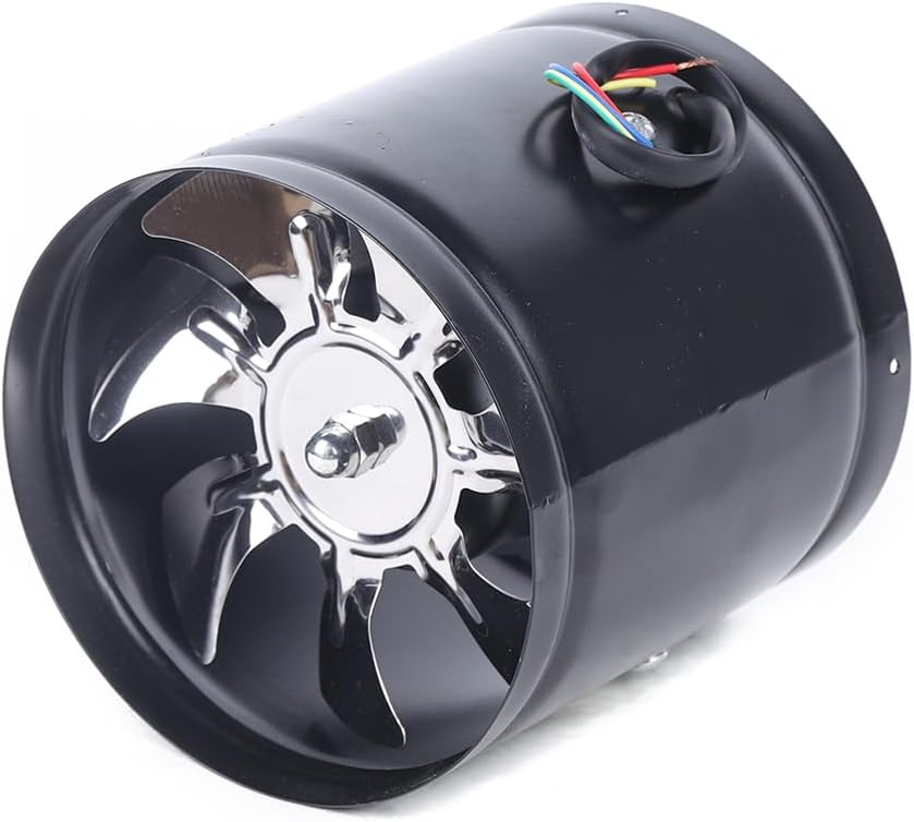 150mm 500m³/h Axial Rohrventilator Metall Gebläse Kanal Lüfter Abluft Zuluft, in Küchen, Wohnzimmern