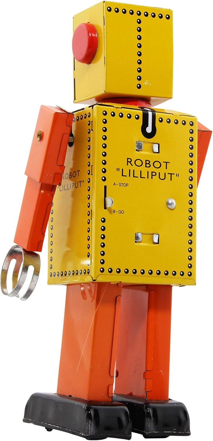 Freak Scene Superfreak Roboter - Roboter Liliput - Blechroboter - Retro Blechspielzeug Gelb, Gelb
