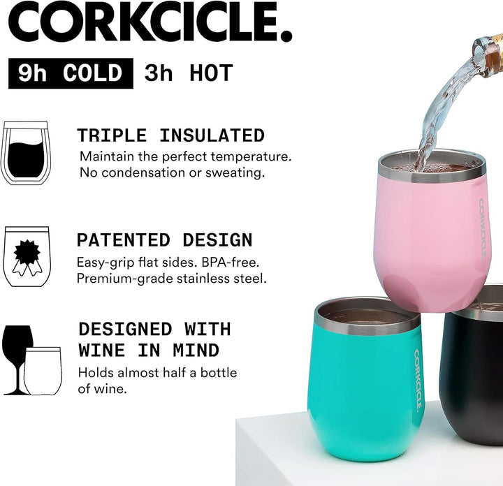 Corkcicle Isolierflasche, Edelstahl, Gloss White, 35,5 cl 355 ml Gloss White, 355 ml Gloss White