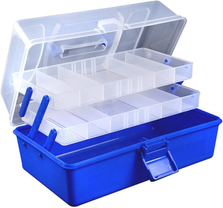 Angelkoffer, Mehrschichtige Angelbox, Aufbewahrungsbox für Angelzubehör, Aufbewarhungsbox für Angel