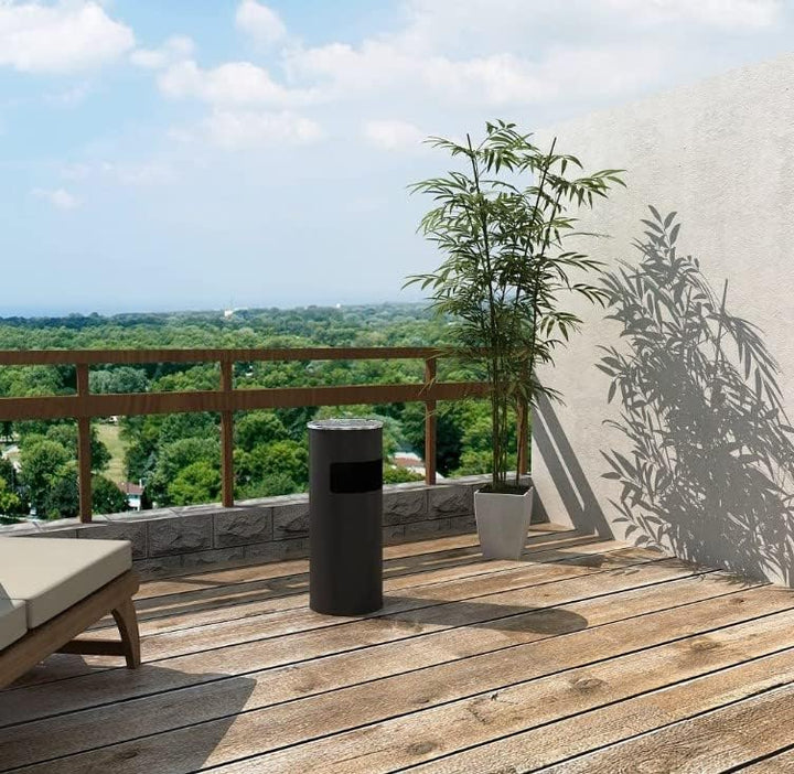 XUANYU 1er/2er-Set 30 liter Mülleimer mit Aschenbecher Standaschenbecher für Draussen Herausnehmbare