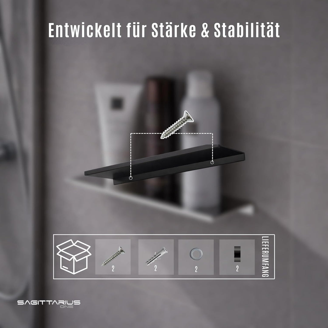 300S1-B Shower Shelf Rostfreies Edelstahl 30 cm Badezimmerregal SUS304, poliert, Shampoohalterung, l