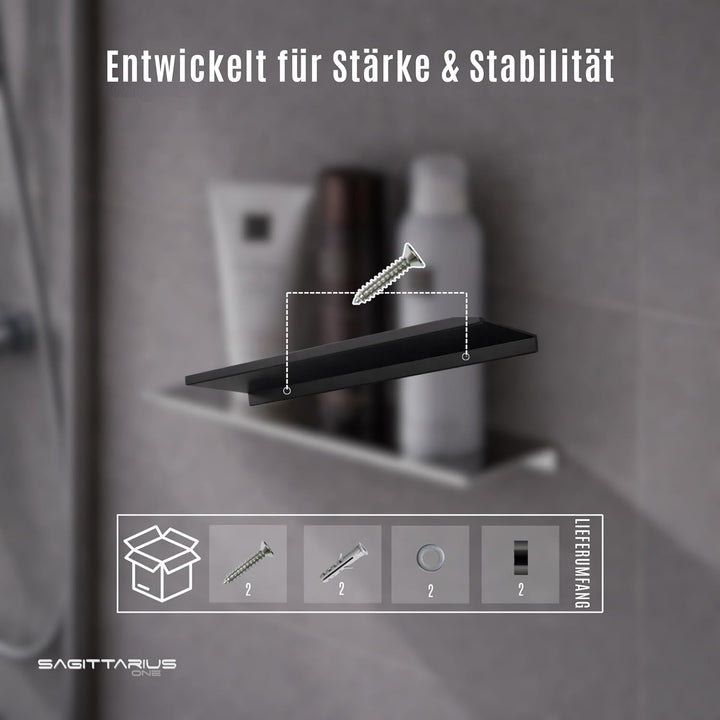 300S1-B Shower Shelf Rostfreies Edelstahl 30 cm Badezimmerregal SUS304, poliert, Shampoohalterung, l