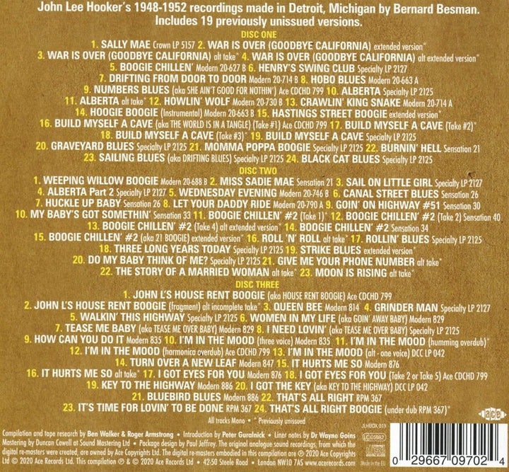 Documenting the Sensation Recordings 1948-52, Audio-CD