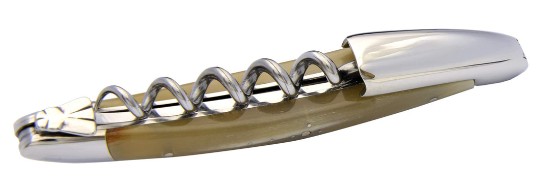 Forge de Laguiole Sommeliermesser | Dreiteilig - Horn - Hell - Finish glänzend Horn Hell, Horn Hell