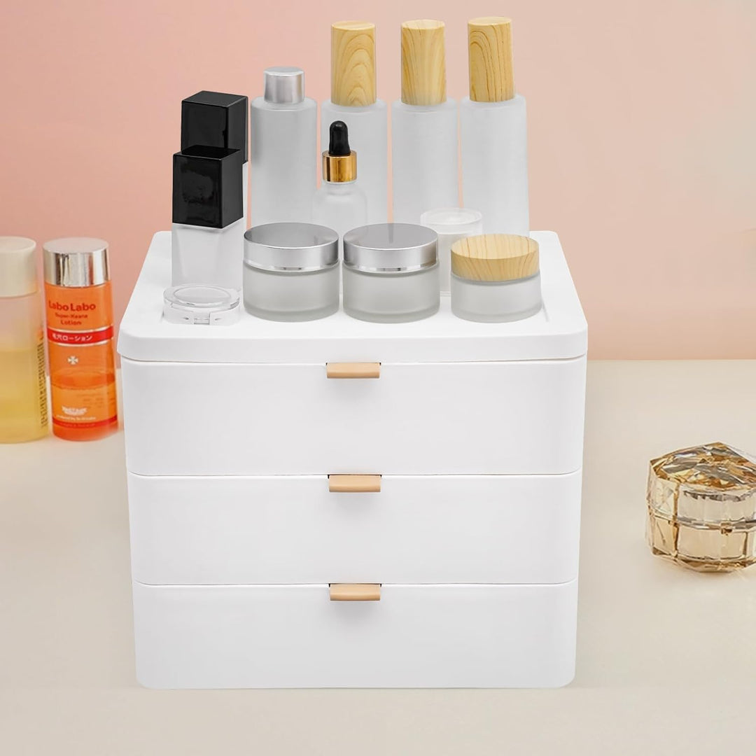 3/4 Lagen Aufbewahrungsbox Mit Schubladen Weiss Schreibtisch Organizer Modern Geeignet zur Aufbewahr