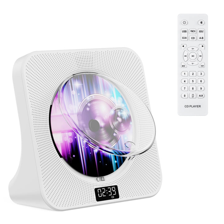 Gueray Desktop CD Player Bluetooth CD-Spieler mit Lautsprechern für Zuhause Tragbarer CD-Player mit