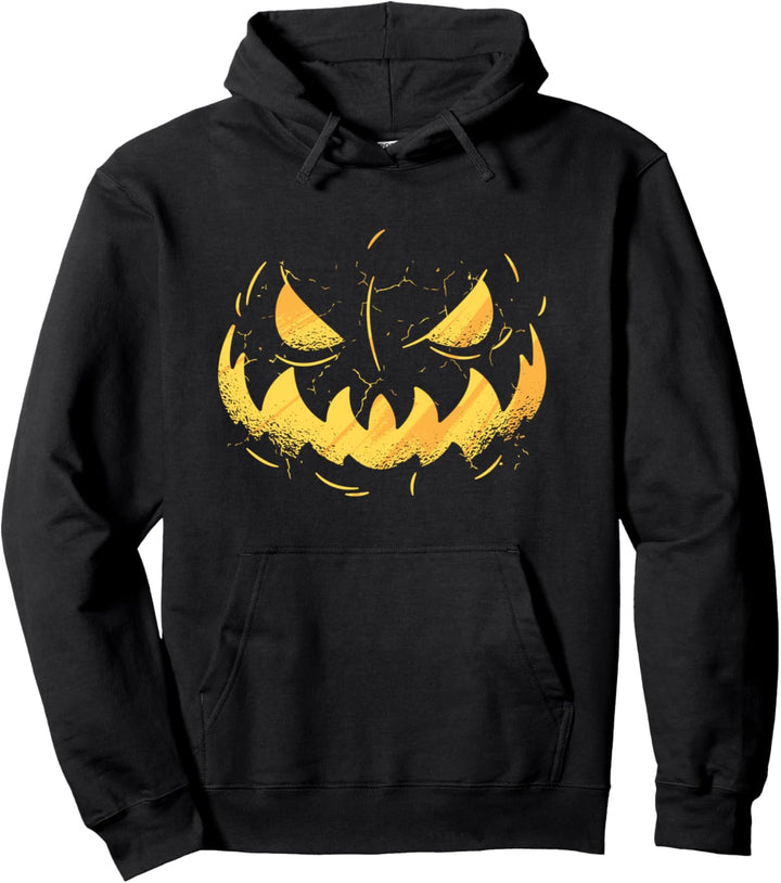 Halloween Kürbis Verkleidung Feuer Gesicht Pullover Hoodie
