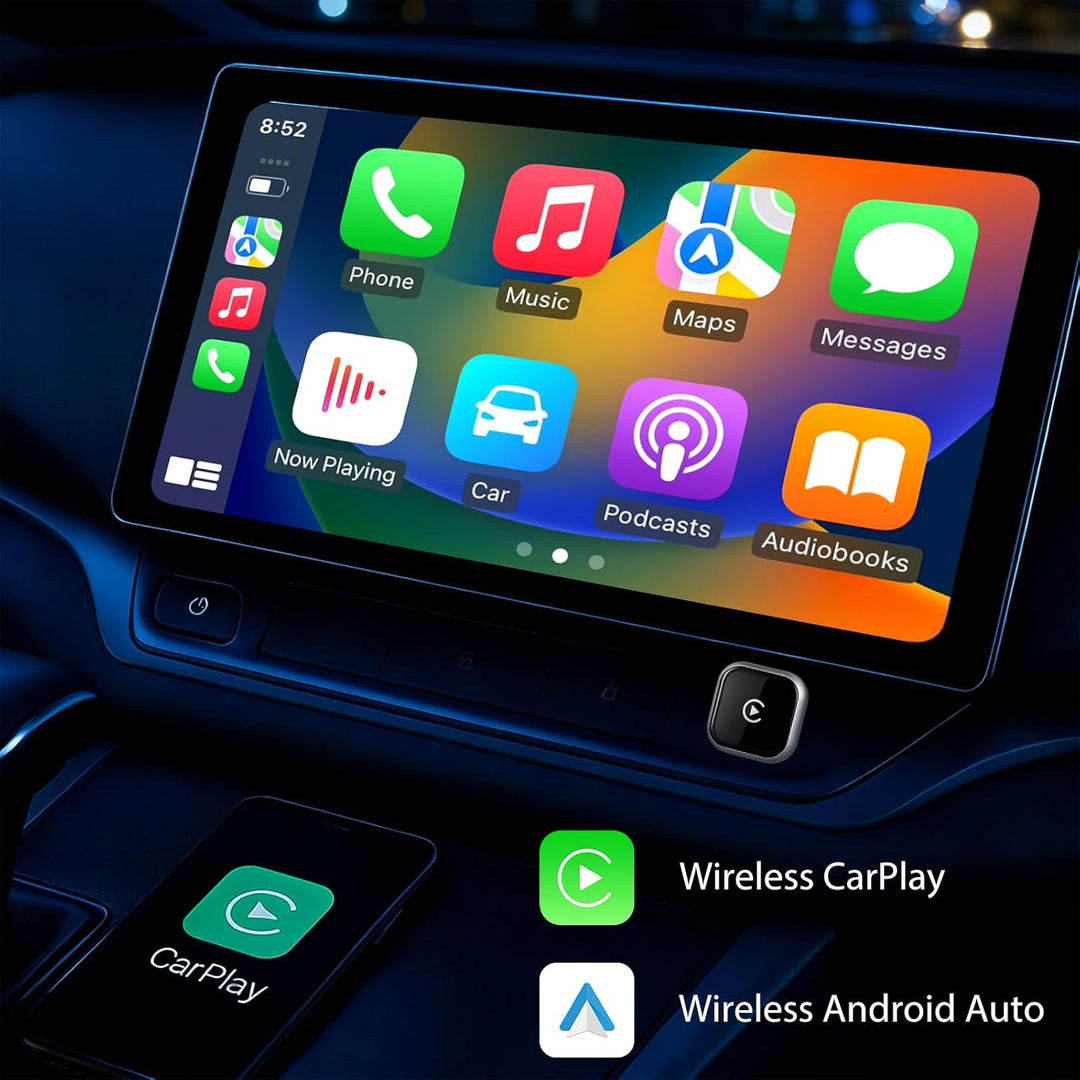 Mini USB Wireless CarPlay Adapter, Auto Multimedia Dongle, kabelloser Android Auto 2 in 1 Adapter, K