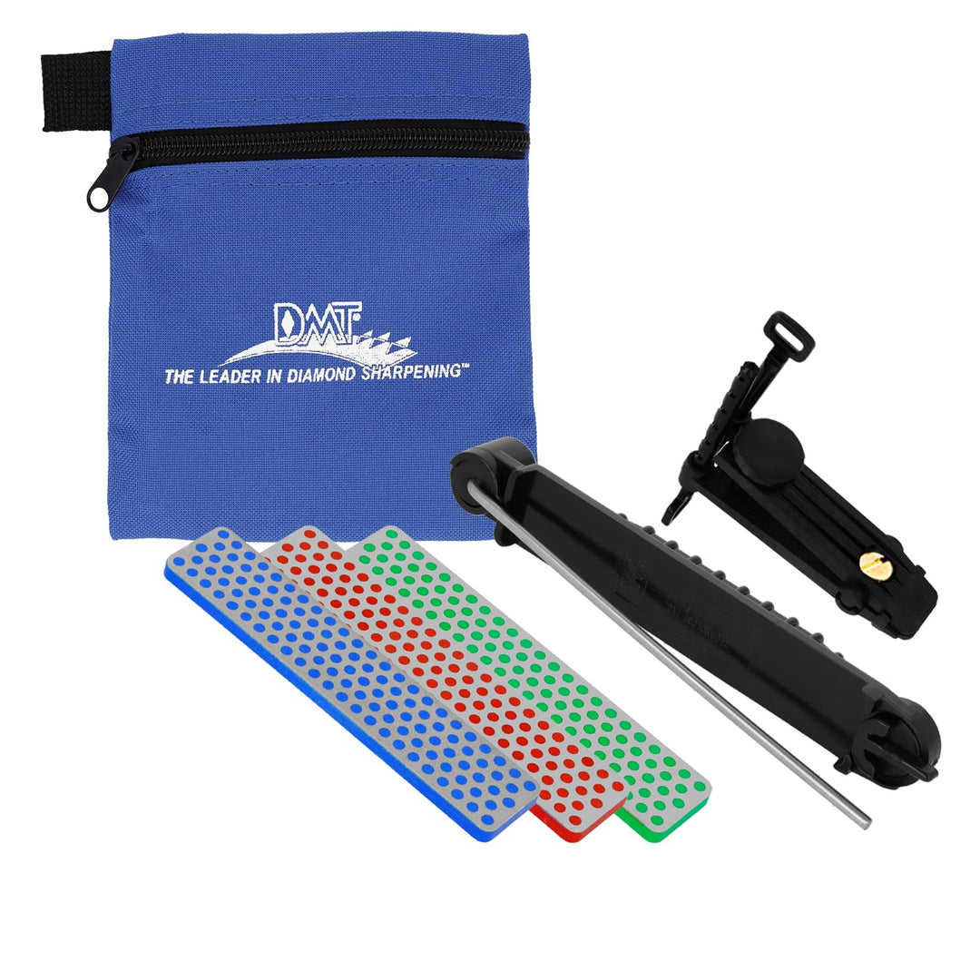 DMT AKEFC Aligner-Kit, 3 Schleifsteine mit Diamanten 10cm grob, fein, extra-fein, Führungsschiene, A